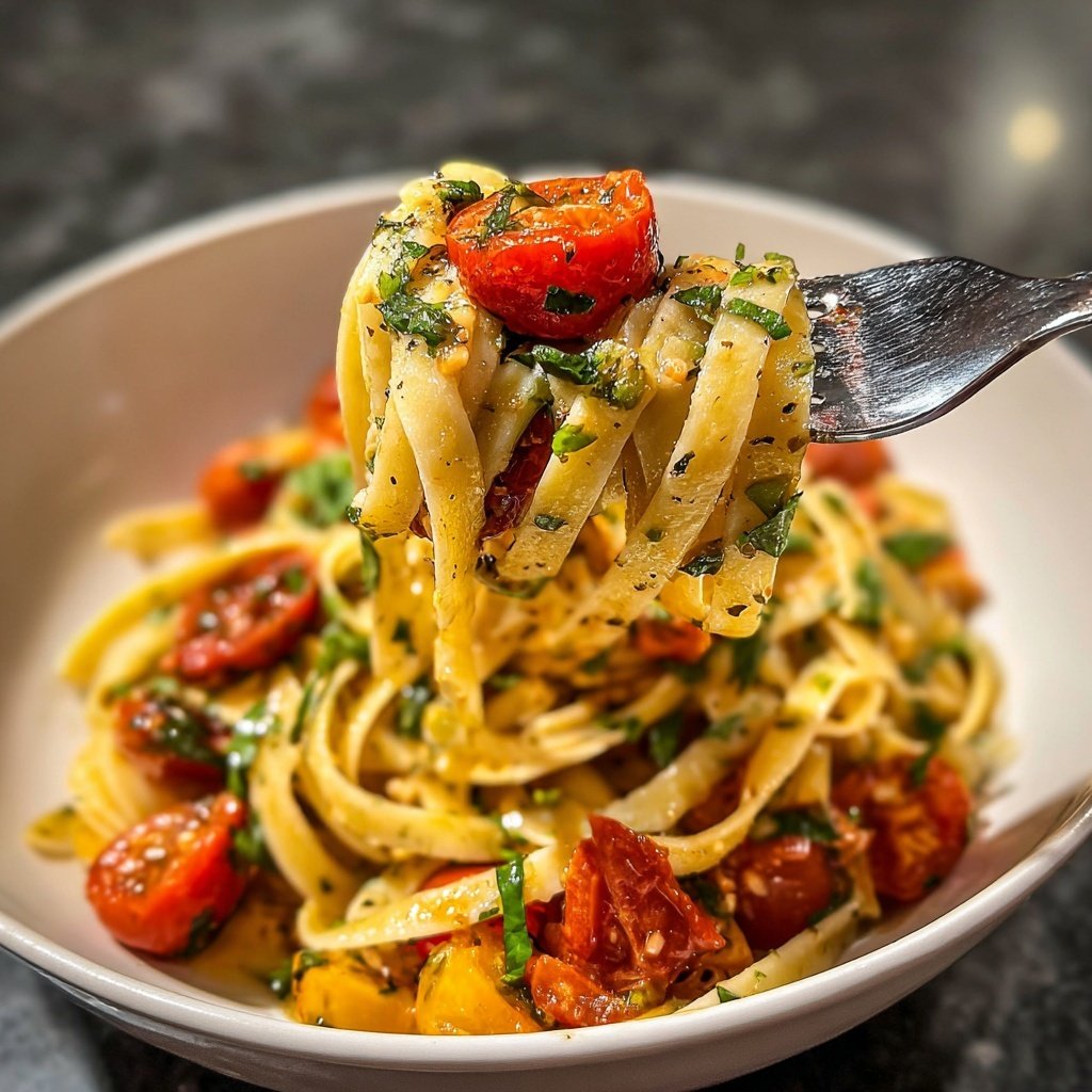 Mediterraner Nudelsalat Mit Tomaten