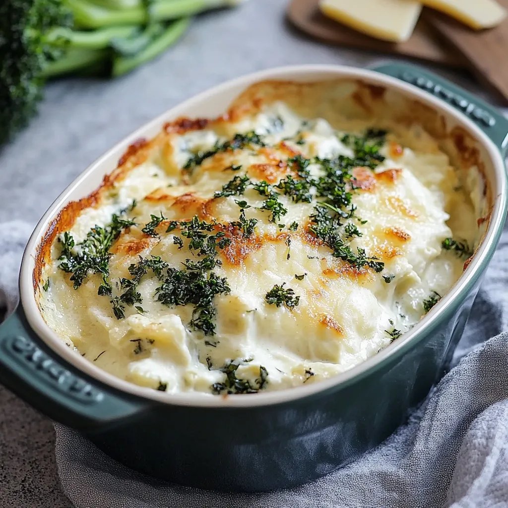 Grünkohlauflauf mit Frischkäse