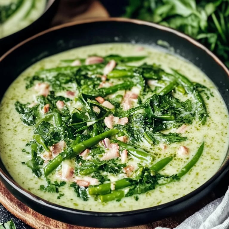 Grüne Bohnen in Rahmsauce