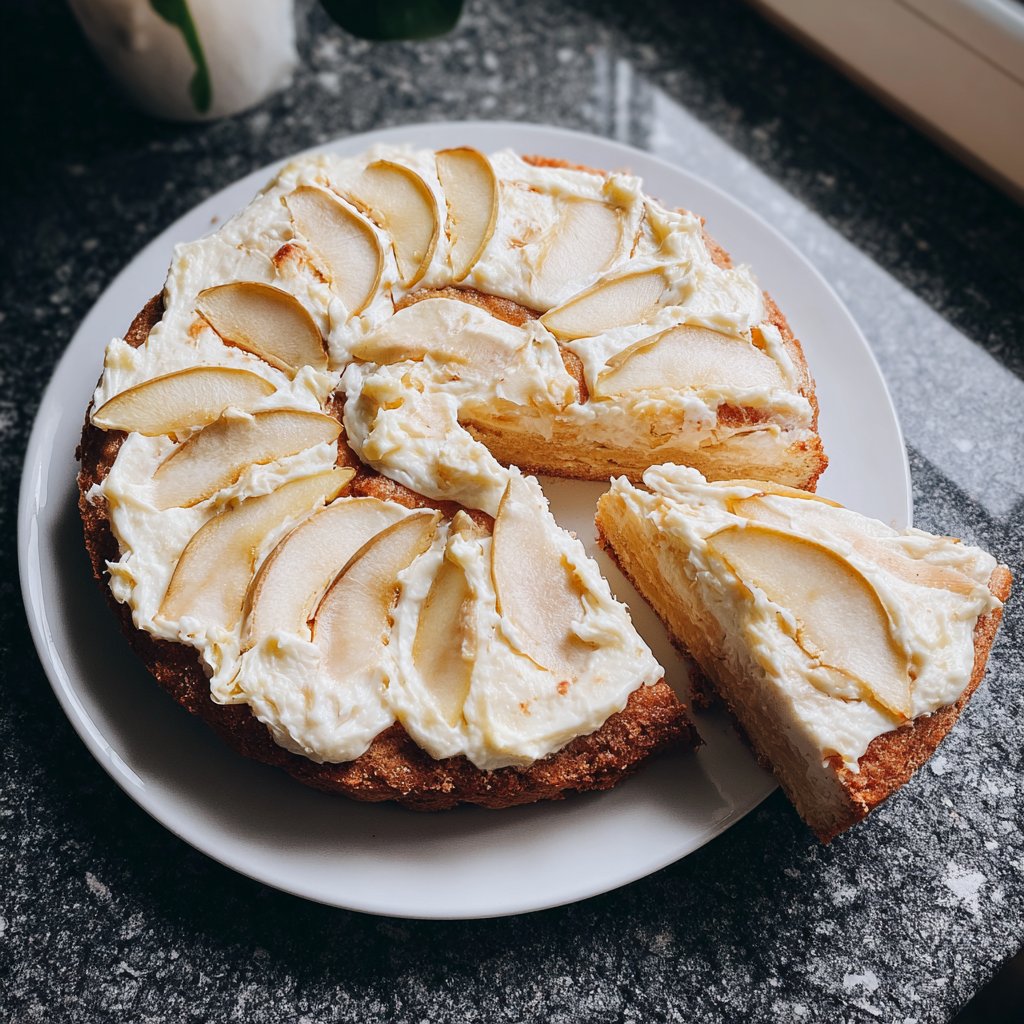 Blechkuchen mit Apfel und Vanille