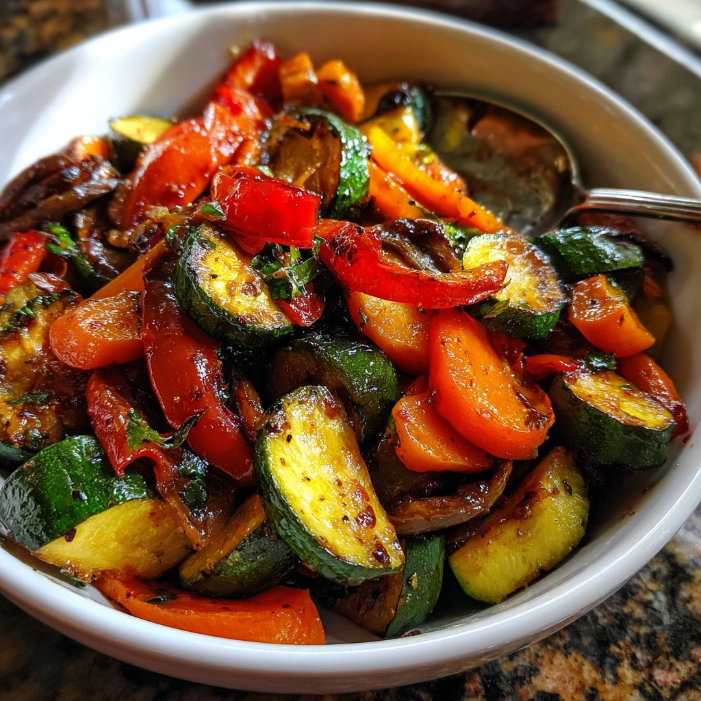 Abendessen leicht mit Gemüsepfanne