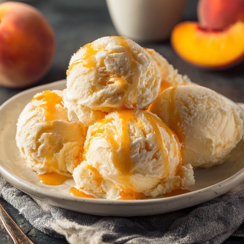 Eis Selber Machen Mit Pfirsich