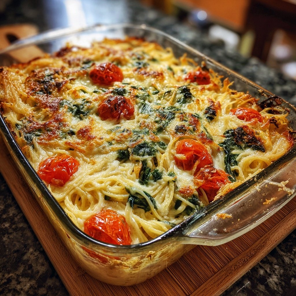 Vegetarischer Nudelauflauf Leicht