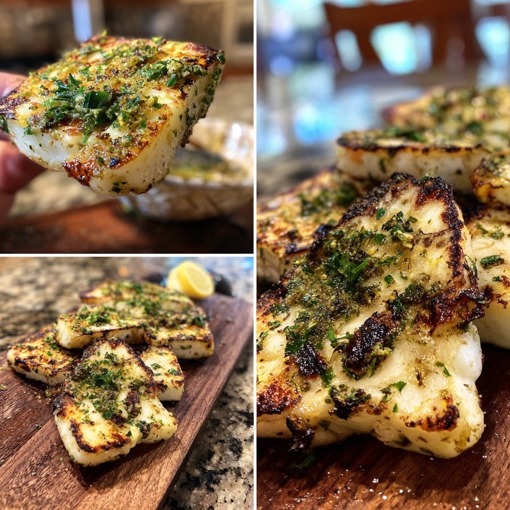 Gegrillter Halloumi Mit Zitronen Marinade